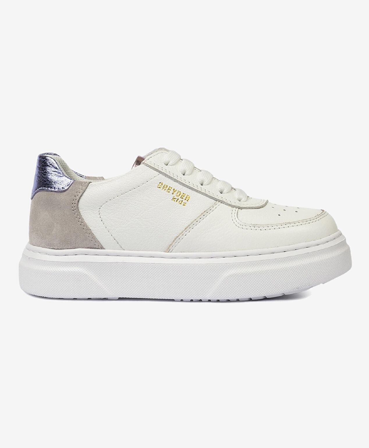Kız Çocuk Beyaz Pembe Hakiki Deri Sneaker Ayakkabı - 1