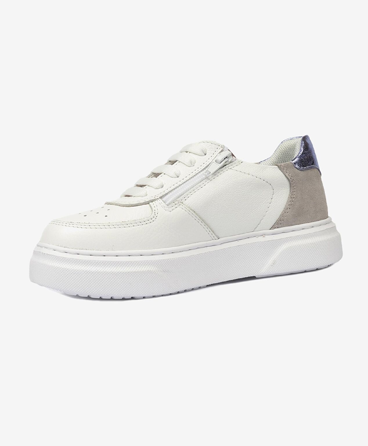 Kız Çocuk Beyaz Pembe Hakiki Deri Sneaker Ayakkabı - 3