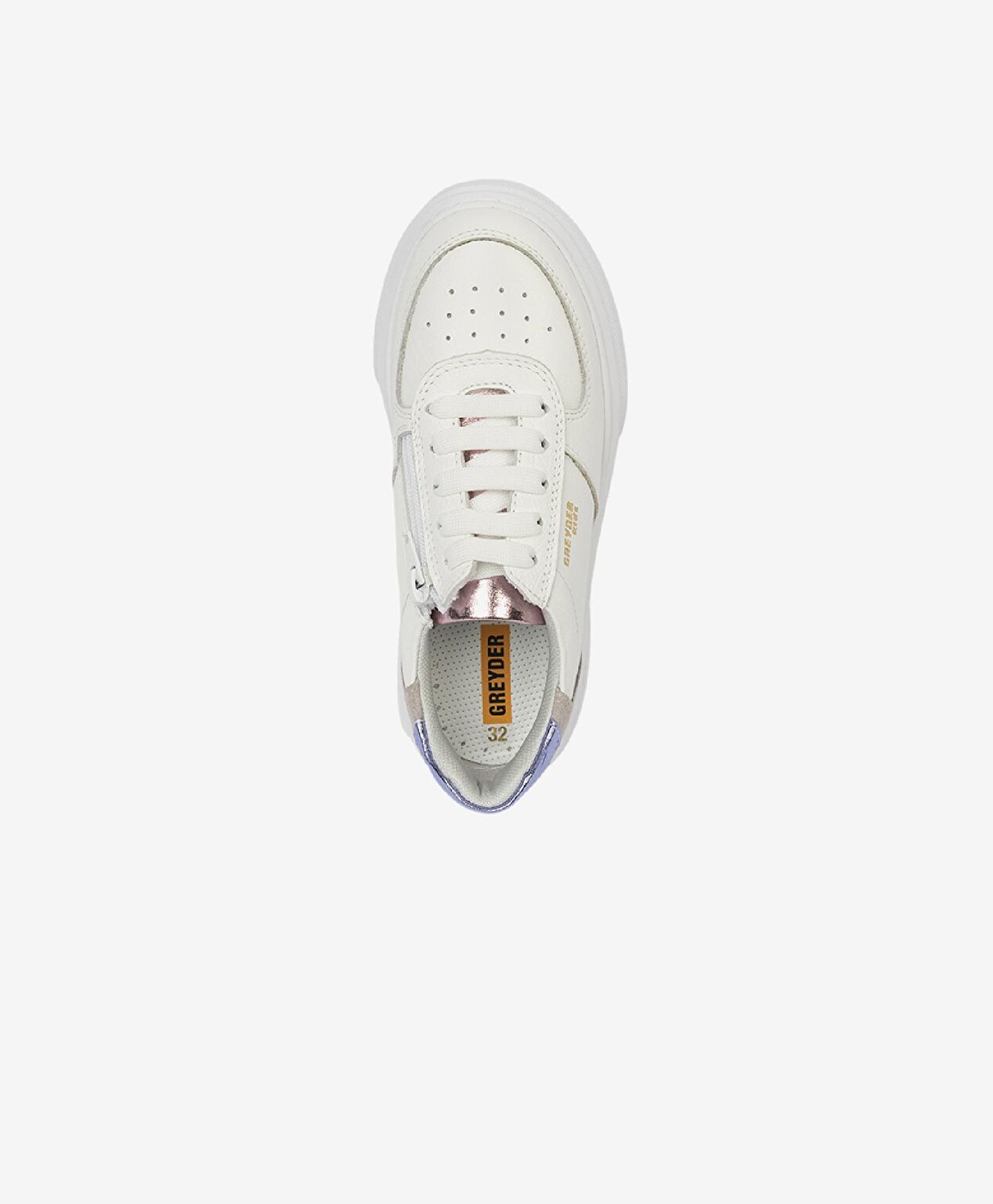 Kız Çocuk Beyaz Pembe Hakiki Deri Sneaker Ayakkabı - 4