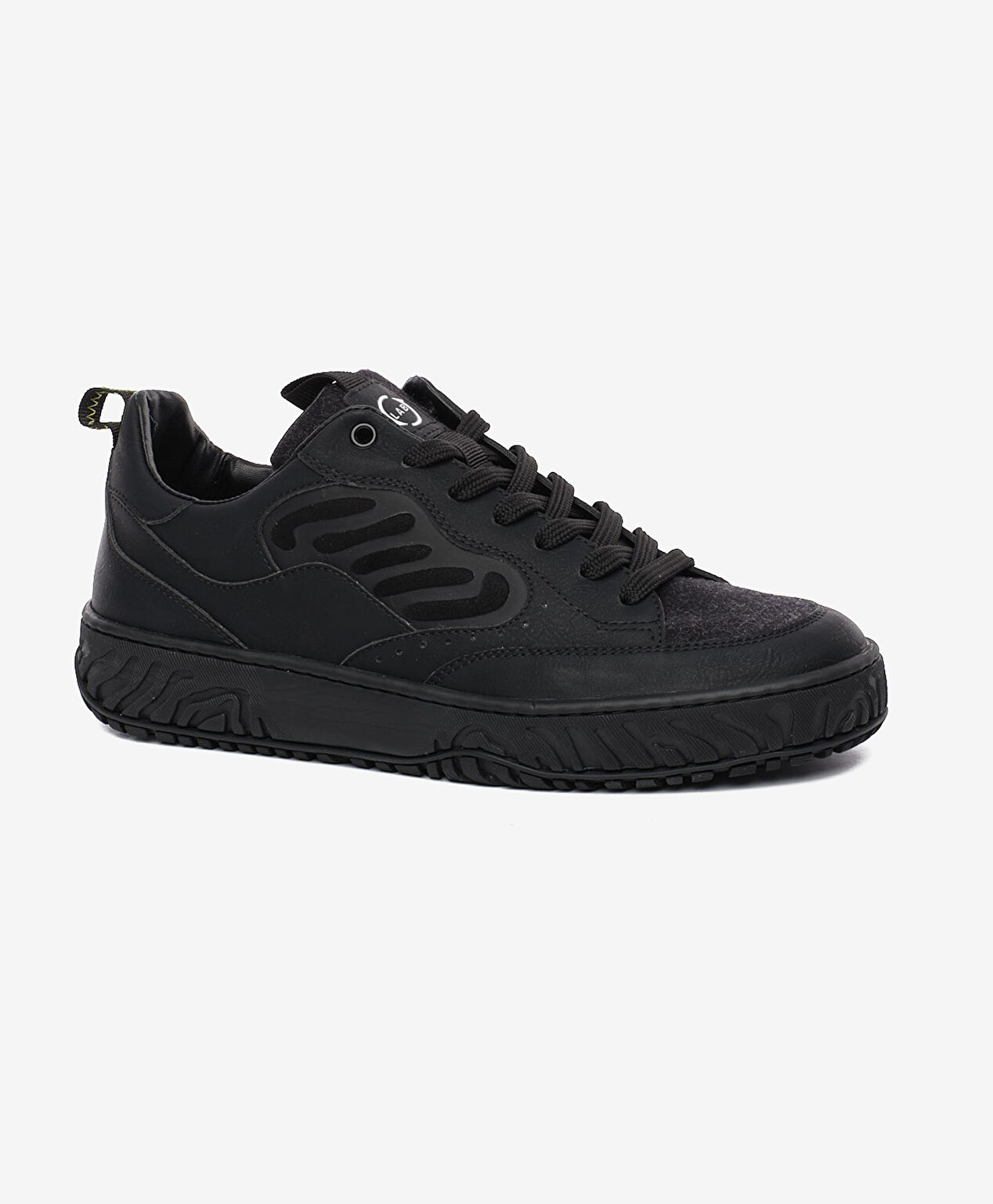Erkek Siyah Hakiki Deri Sneaker Ayakkabı - 2