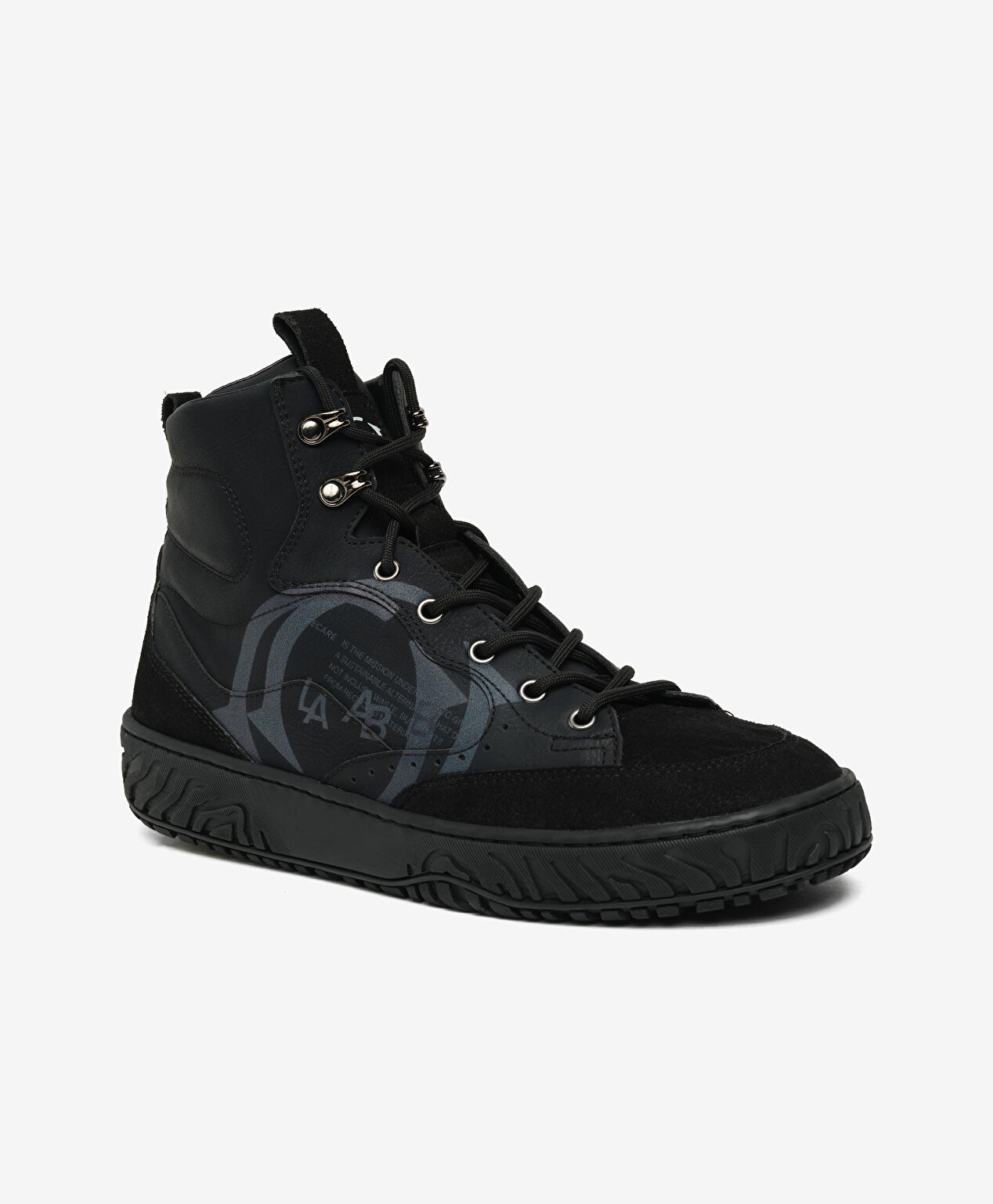 Erkek Siyah Hakiki Deri Sneaker Bot - 2