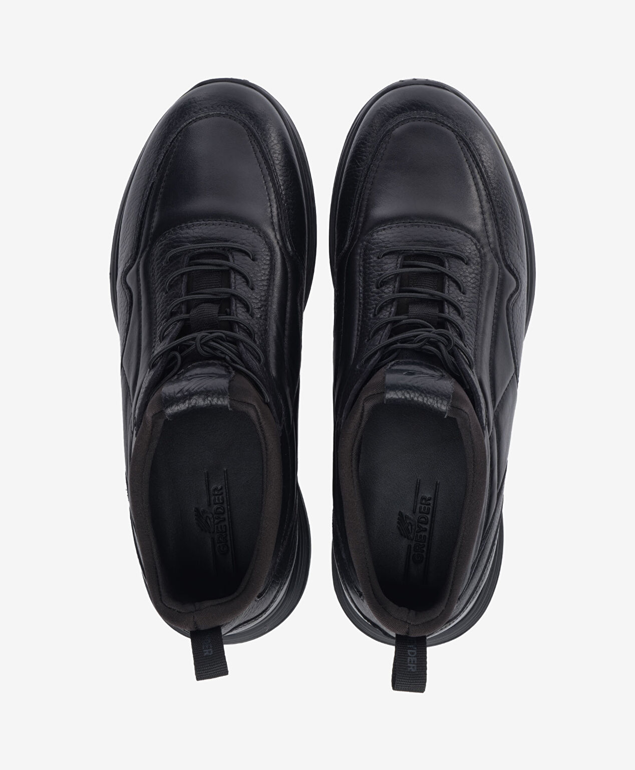 Erkek Siyah Hakiki Deri Ayakkabı - 5