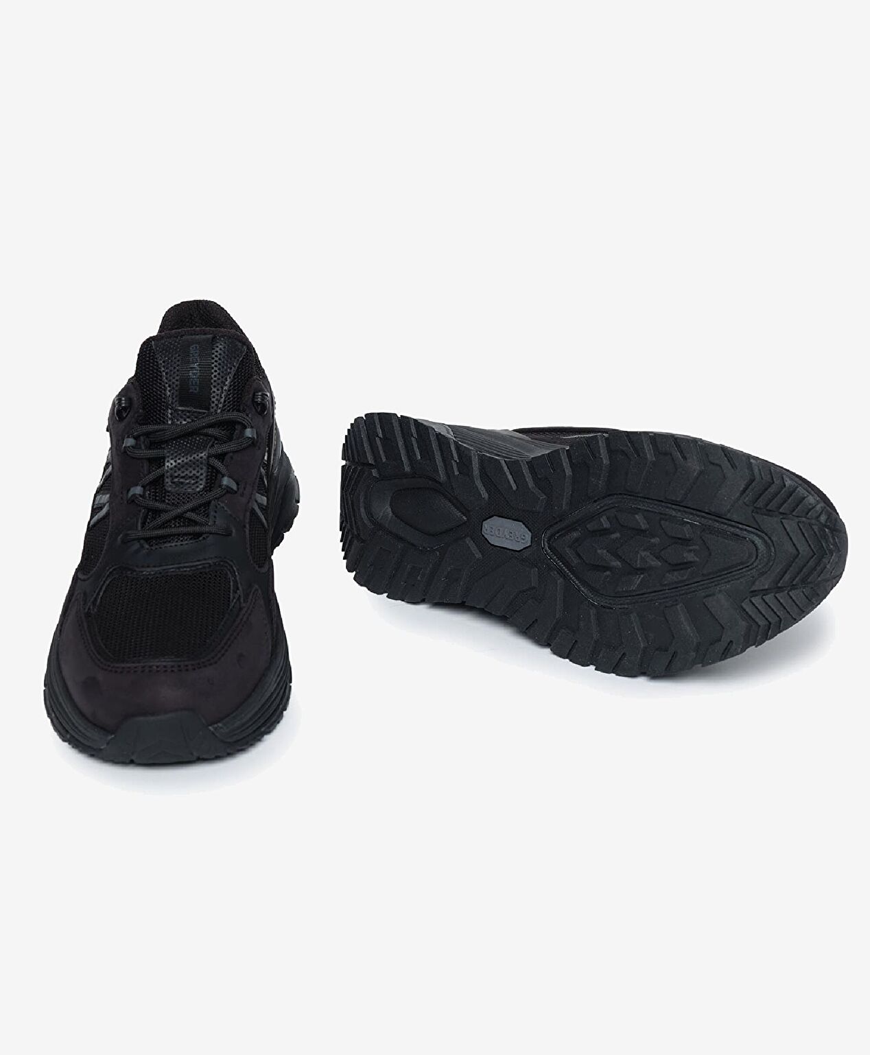 Erkek Siyah Hakiki Deri Su Geçirmez Outdoor Ayakkabı - 7