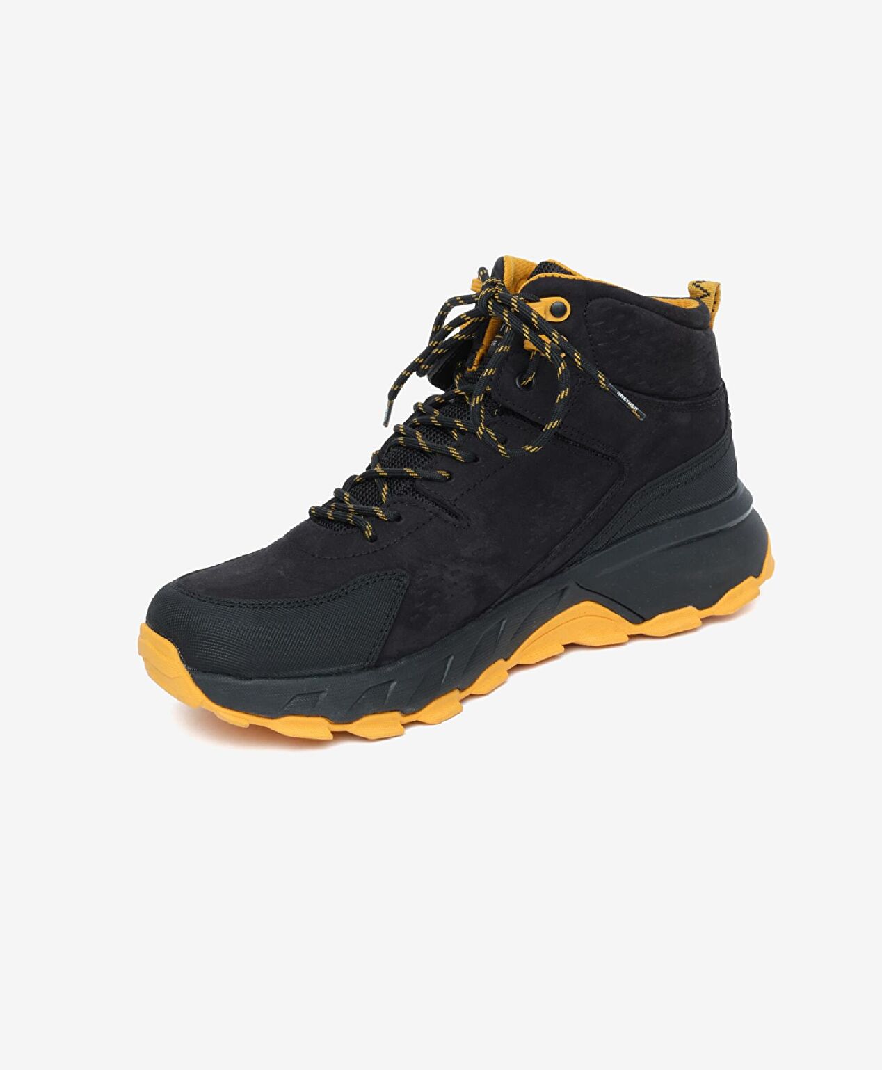 Erkek Siyah Sarı Hakiki Deri Su Geçirmez Outdoor Bot - 4