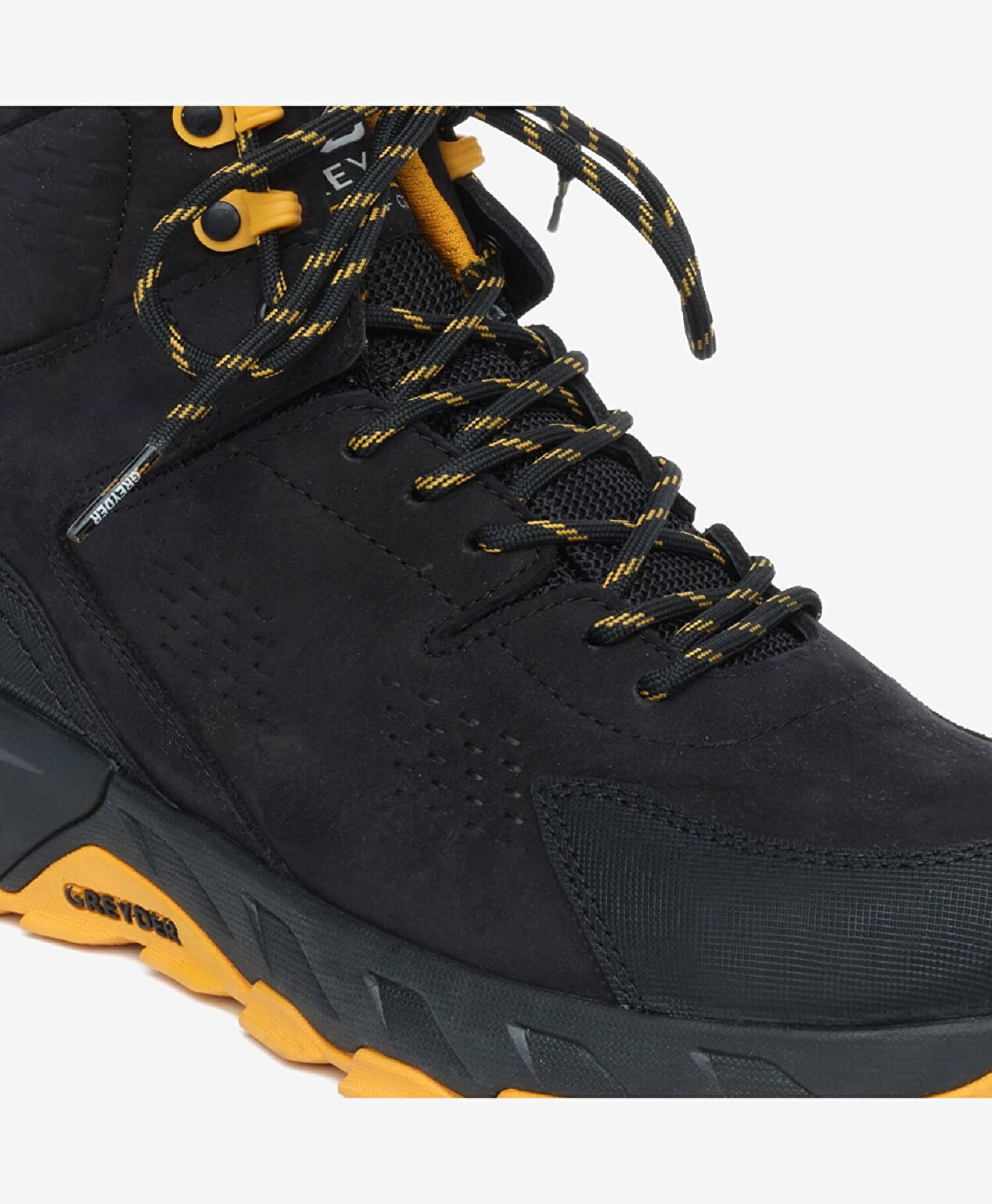 Erkek Siyah Sarı Hakiki Deri Su Geçirmez Outdoor Bot - 6