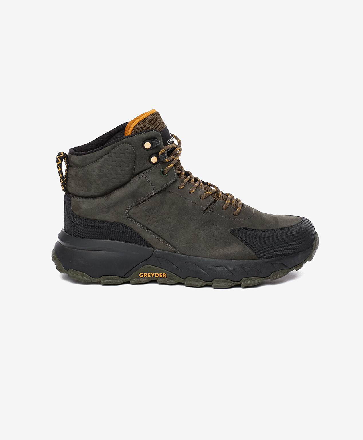 Erkek Haki Siyah Hakiki Deri Su Geçirmez Outdoor Bot - 1