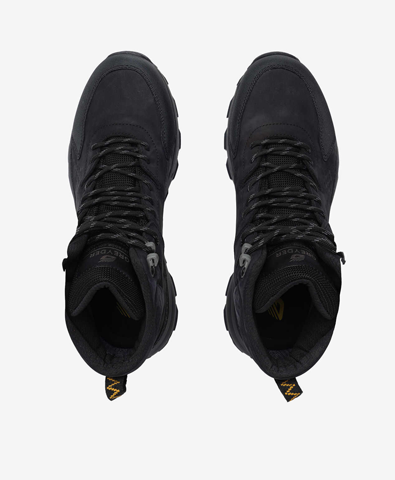 Erkek Siyah Hakiki Deri Su Geçirmez Outdoor Bot - 5