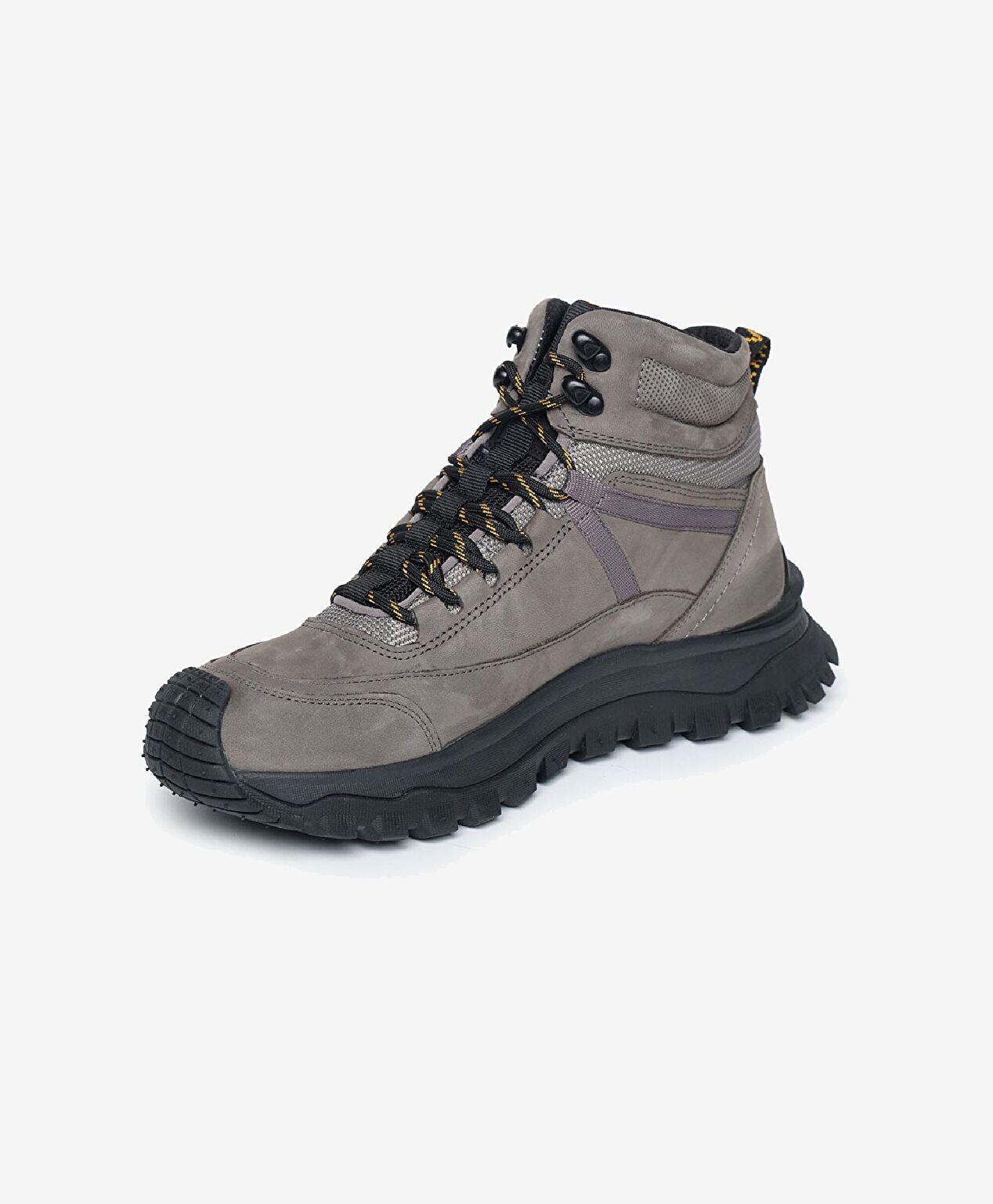 Erkek Koyu Gri Hakiki Deri Su Geçirmez Outdoor Bot - 4