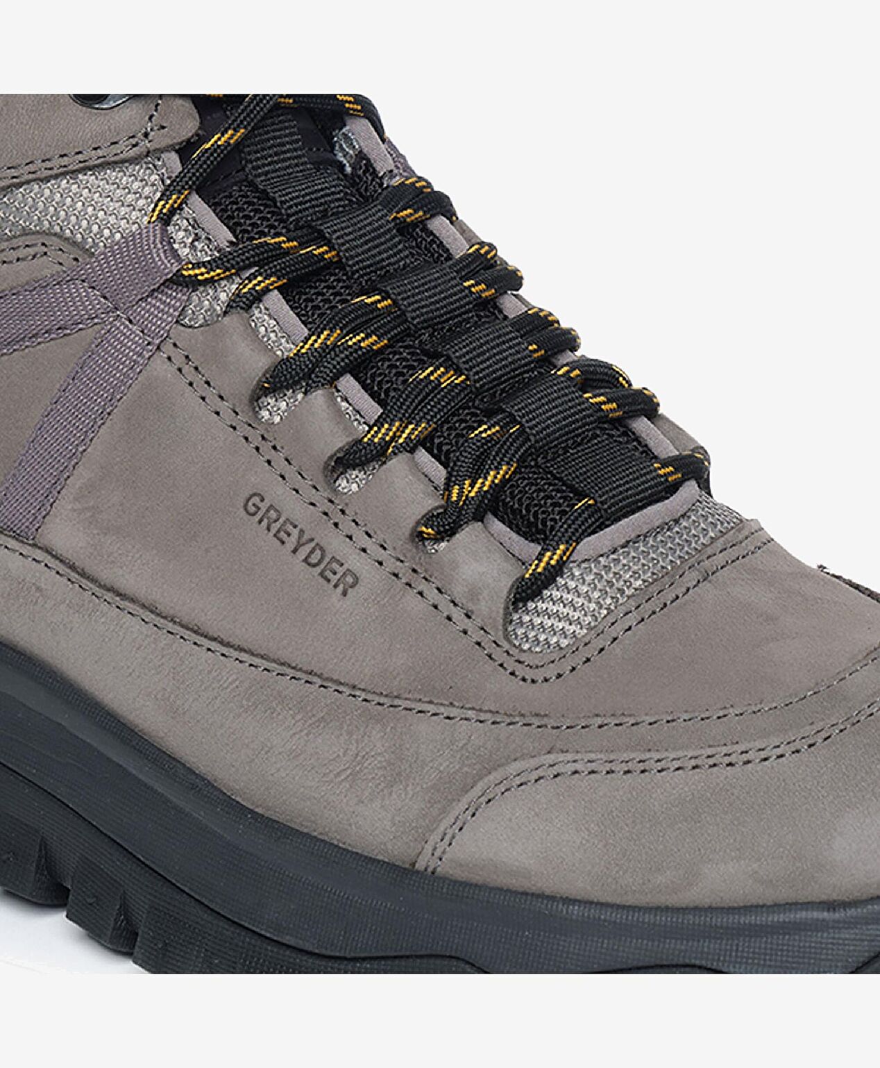 Erkek Koyu Gri Hakiki Deri Su Geçirmez Outdoor Bot - 6
