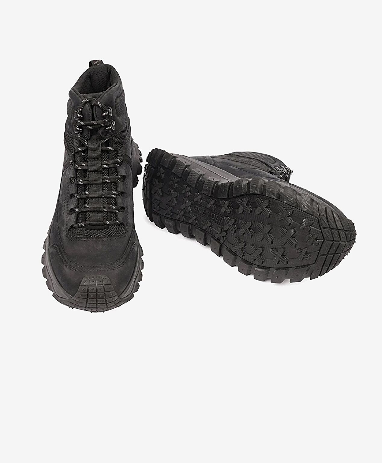 Erkek Siyah Hakiki Deri Outdoor Bot - 7