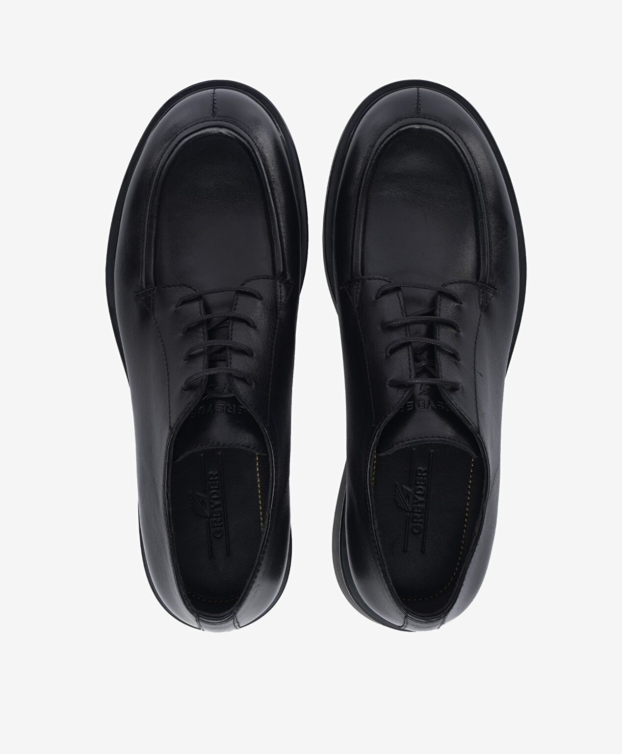 Erkek Siyah Hakiki Deri Oxford Ayakkabı - 5