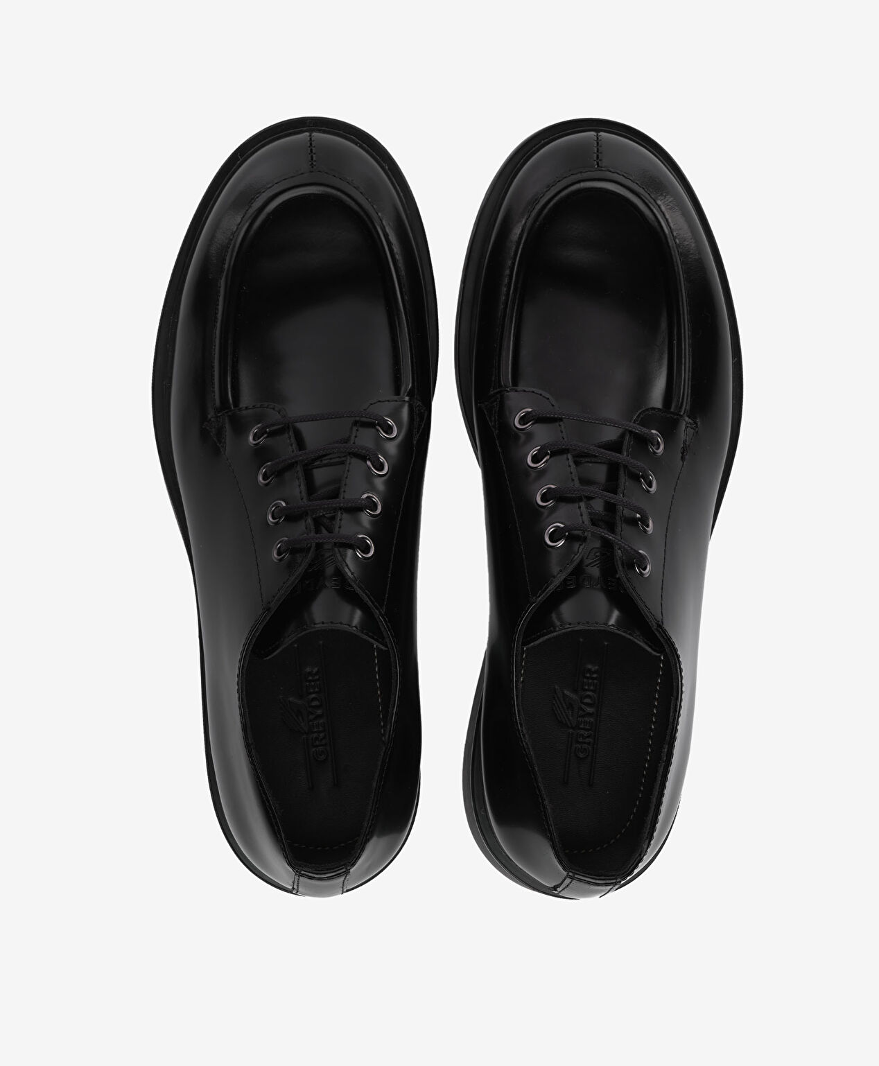 Erkek Siyah Hakiki Deri Oxford Ayakkabı - 5
