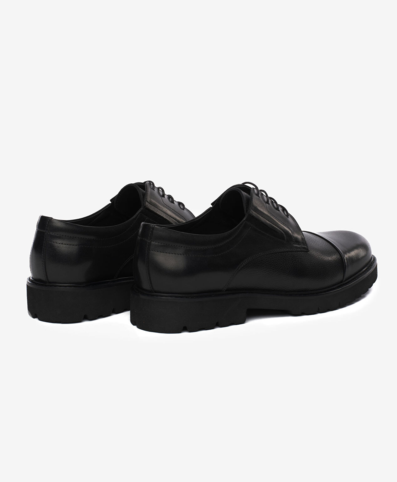 Erkek Siyah Hakiki Deri Klasik Ayakkabı - 4