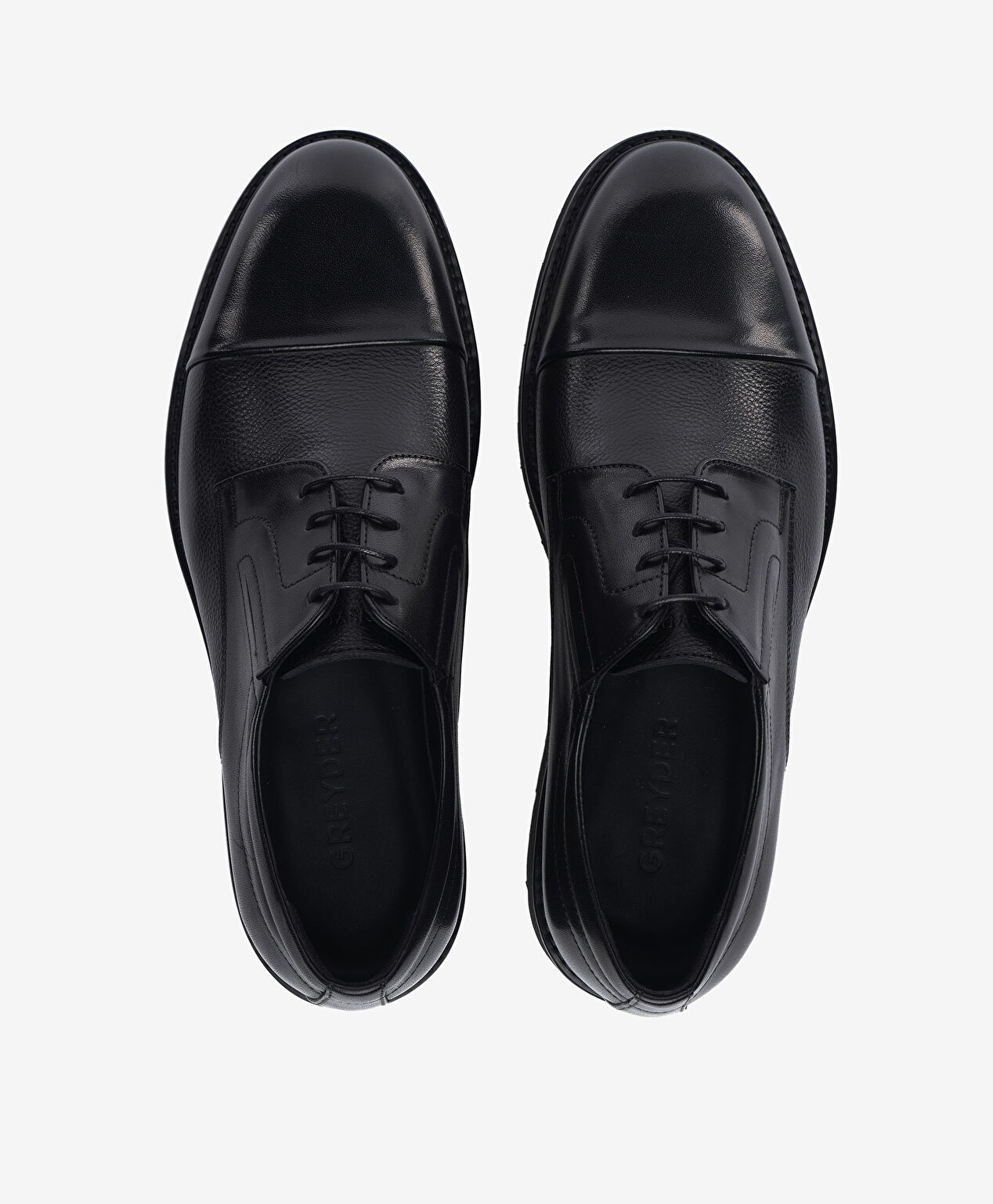 Erkek Siyah Hakiki Deri Klasik Ayakkabı - 5