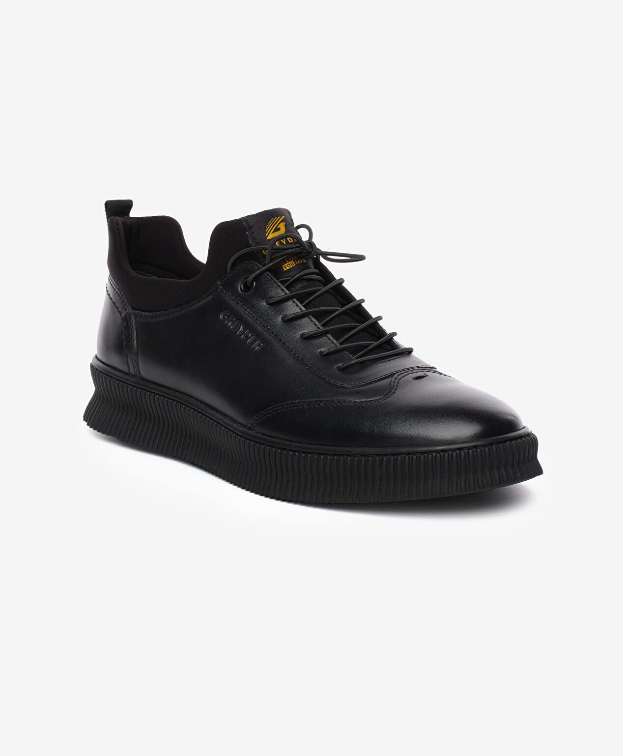 Erkek Siyah Hakiki Deri Ayakkabı - 2