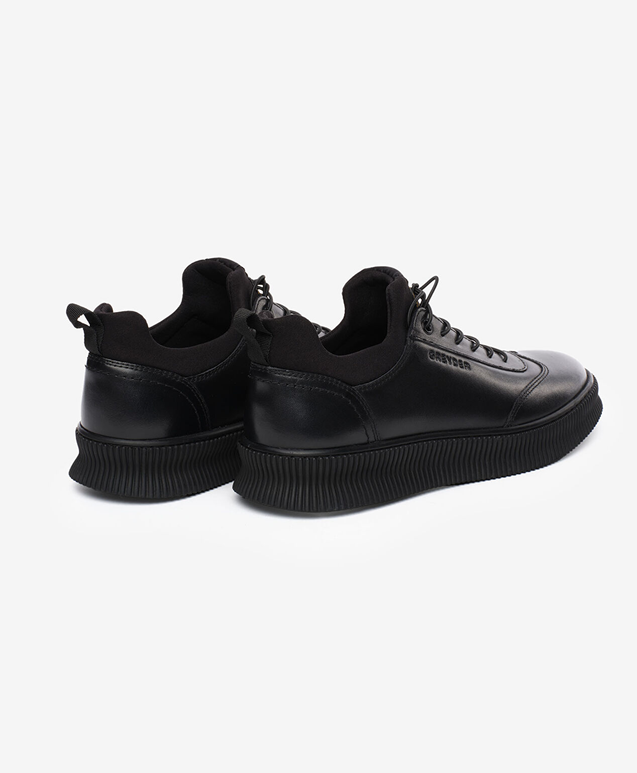 Erkek Siyah Hakiki Deri Ayakkabı - 4