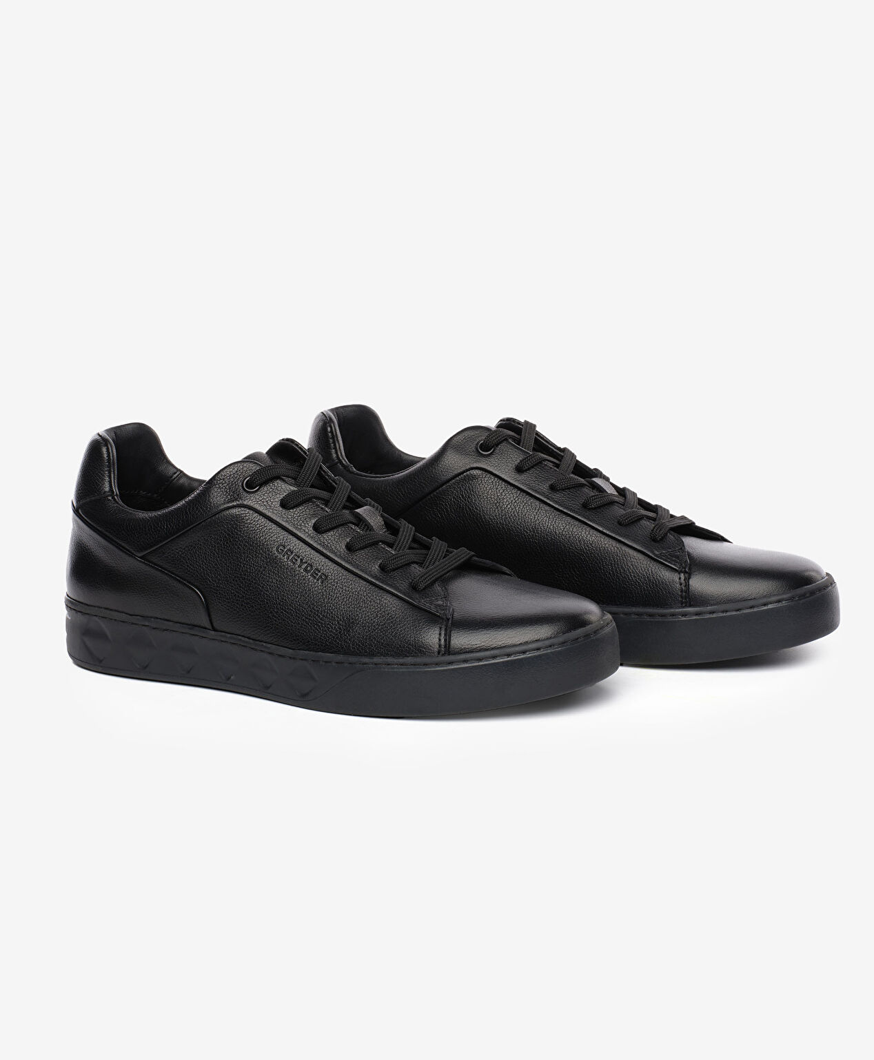Erkek Siyah Hakiki Deri Sneaker Ayakkabı - 3