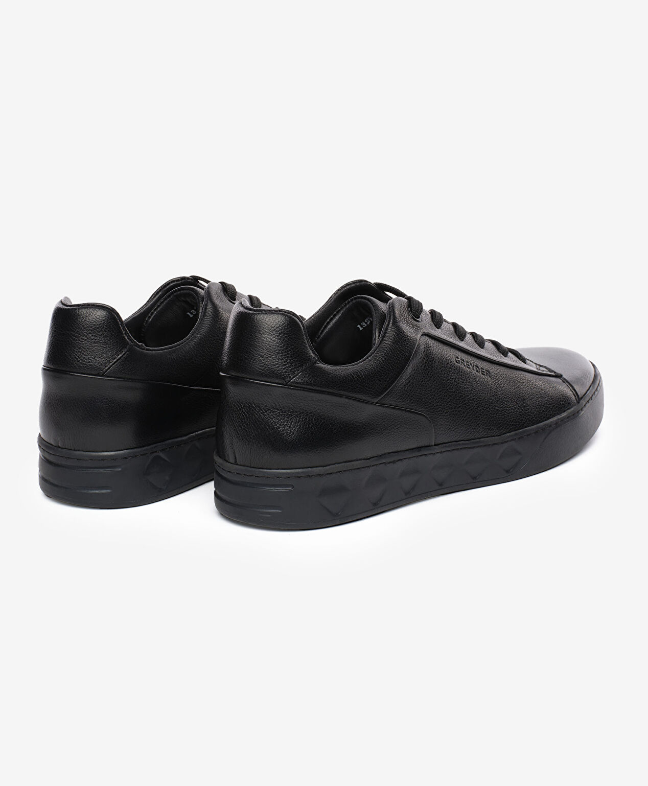 Erkek Siyah Hakiki Deri Sneaker Ayakkabı - 4