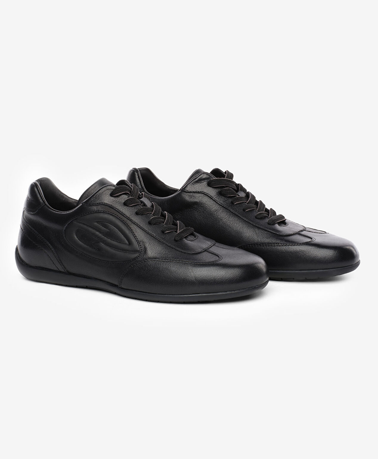 Erkek Siyah Hakiki Deri Sneaker Ayakkabı - 3