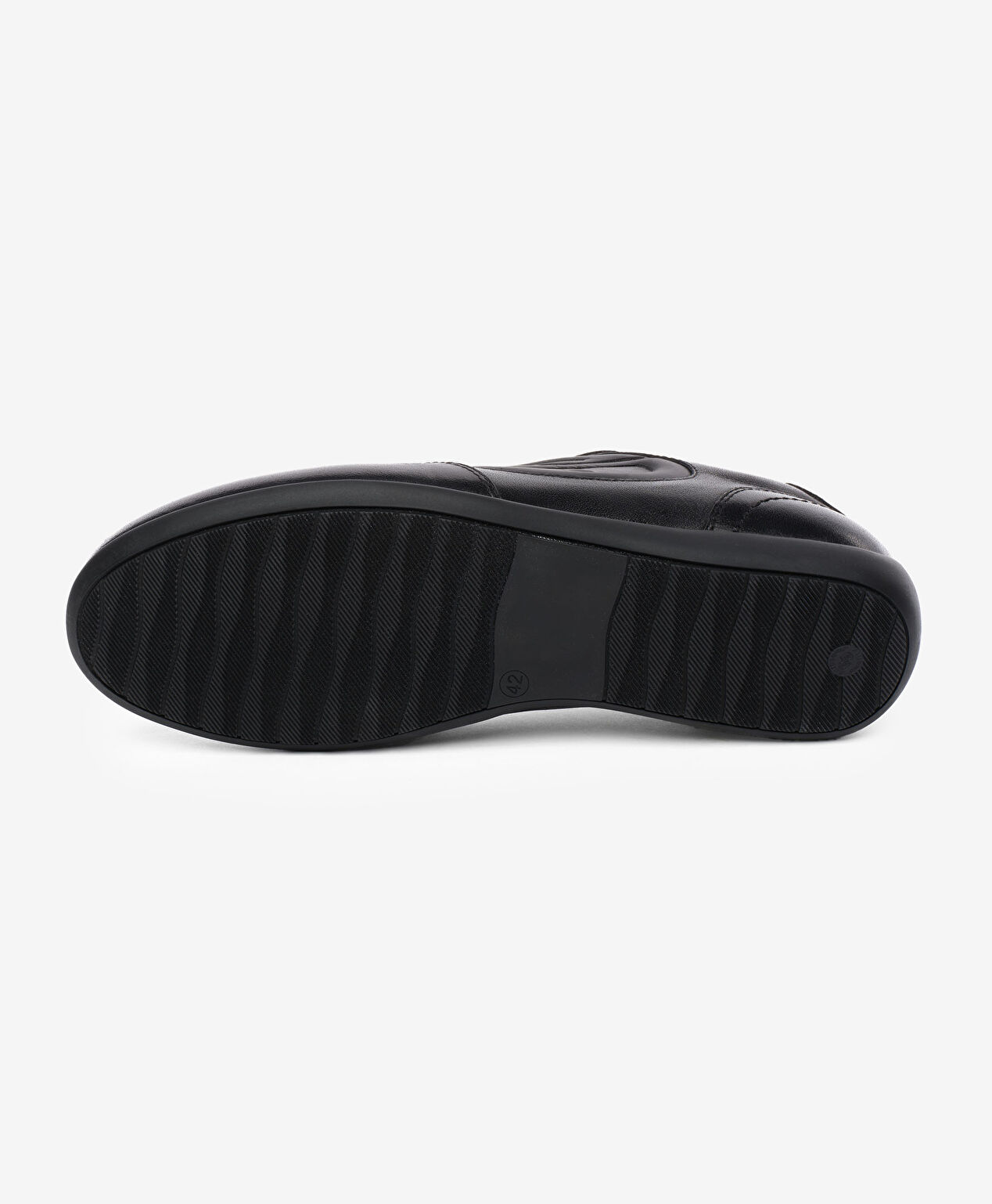 Erkek Siyah Hakiki Deri Sneaker Ayakkabı - 6