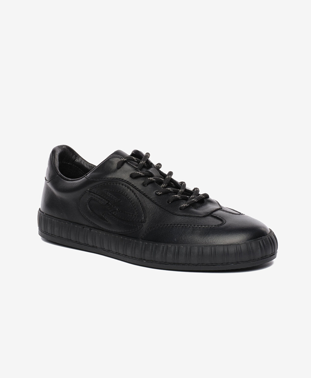 Erkek Siyah Hakiki Deri Sneaker Ayakkabı - 2