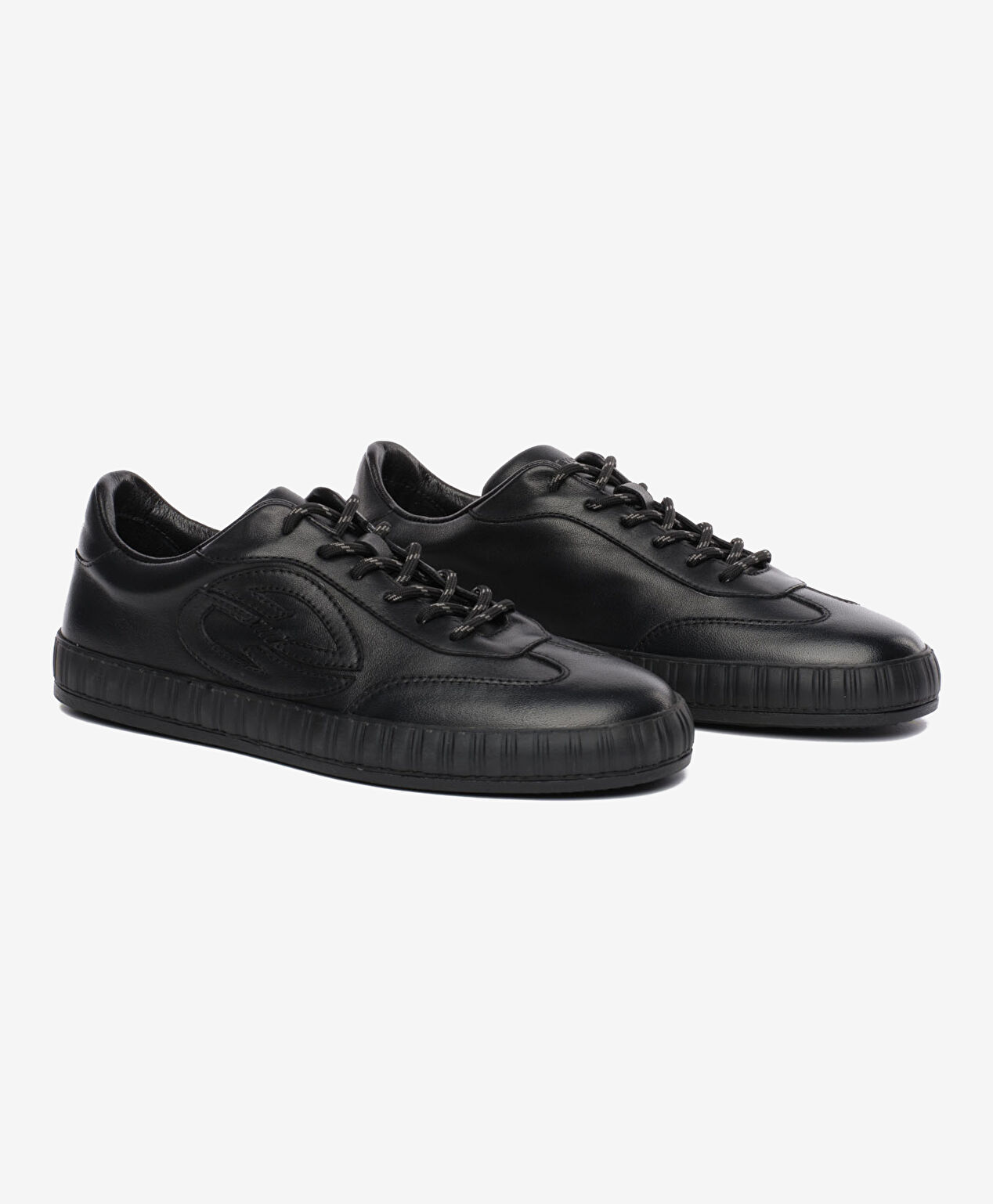 Erkek Siyah Hakiki Deri Sneaker Ayakkabı - 3