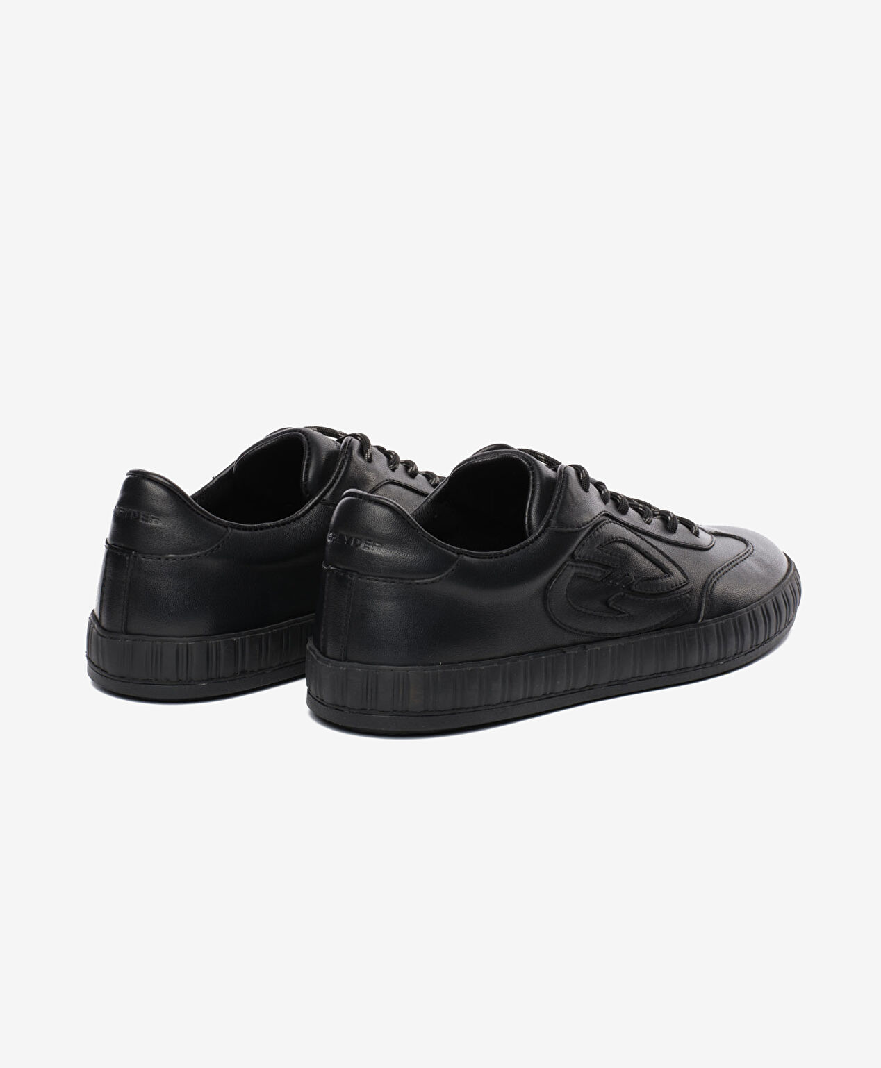Erkek Siyah Hakiki Deri Sneaker Ayakkabı - 4