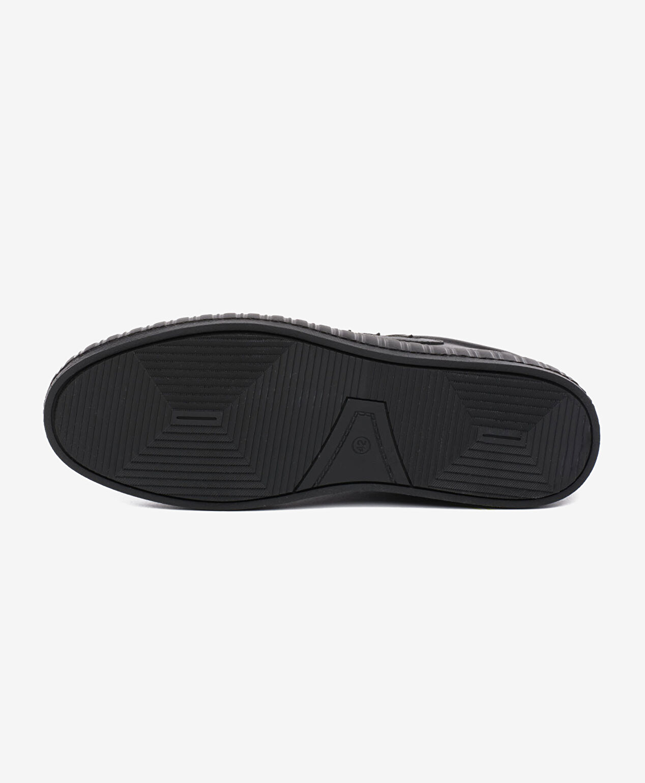 Erkek Siyah Hakiki Deri Sneaker Ayakkabı - 6