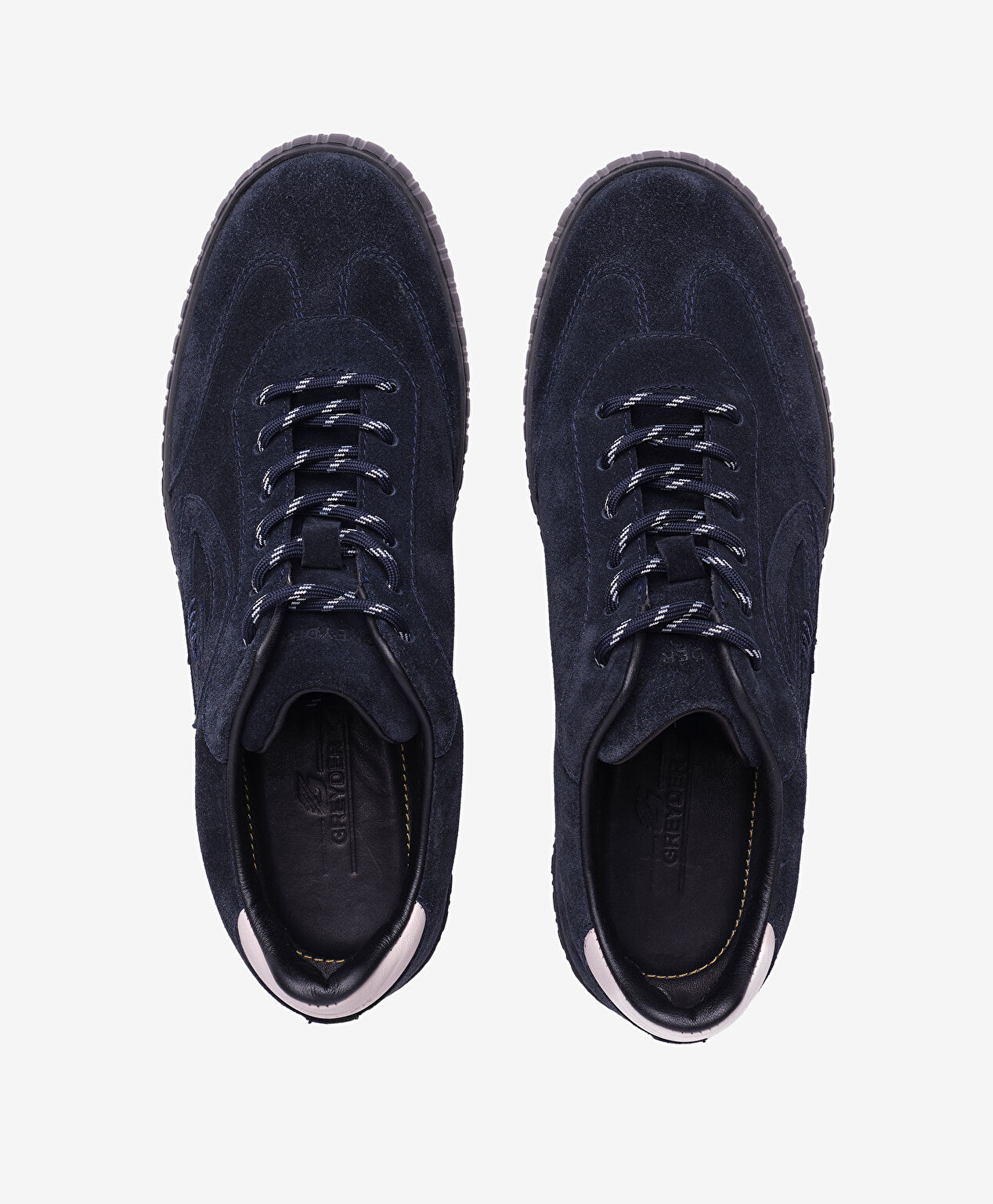 Erkek Lacivert Hakiki Deri Sneaker Ayakkabı - 5