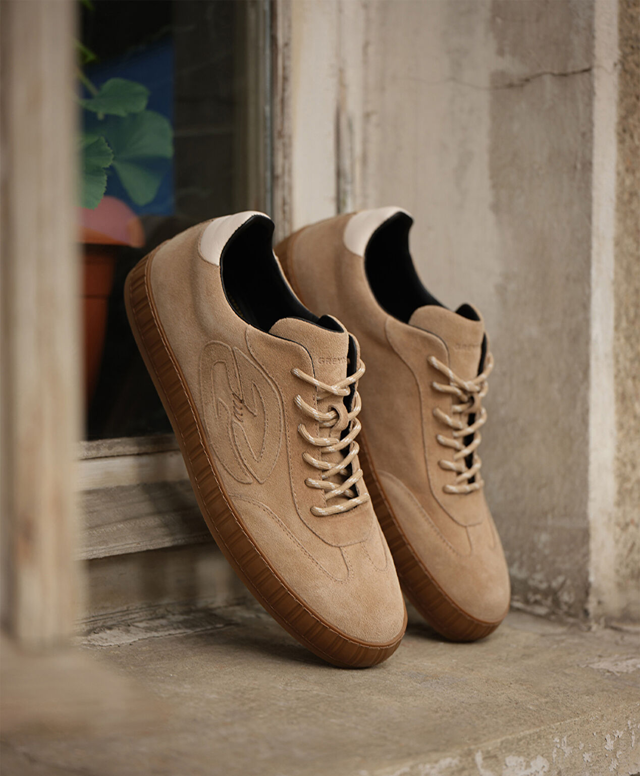 Erkek Vizon Hakiki Deri Sneaker Ayakkabı - 7