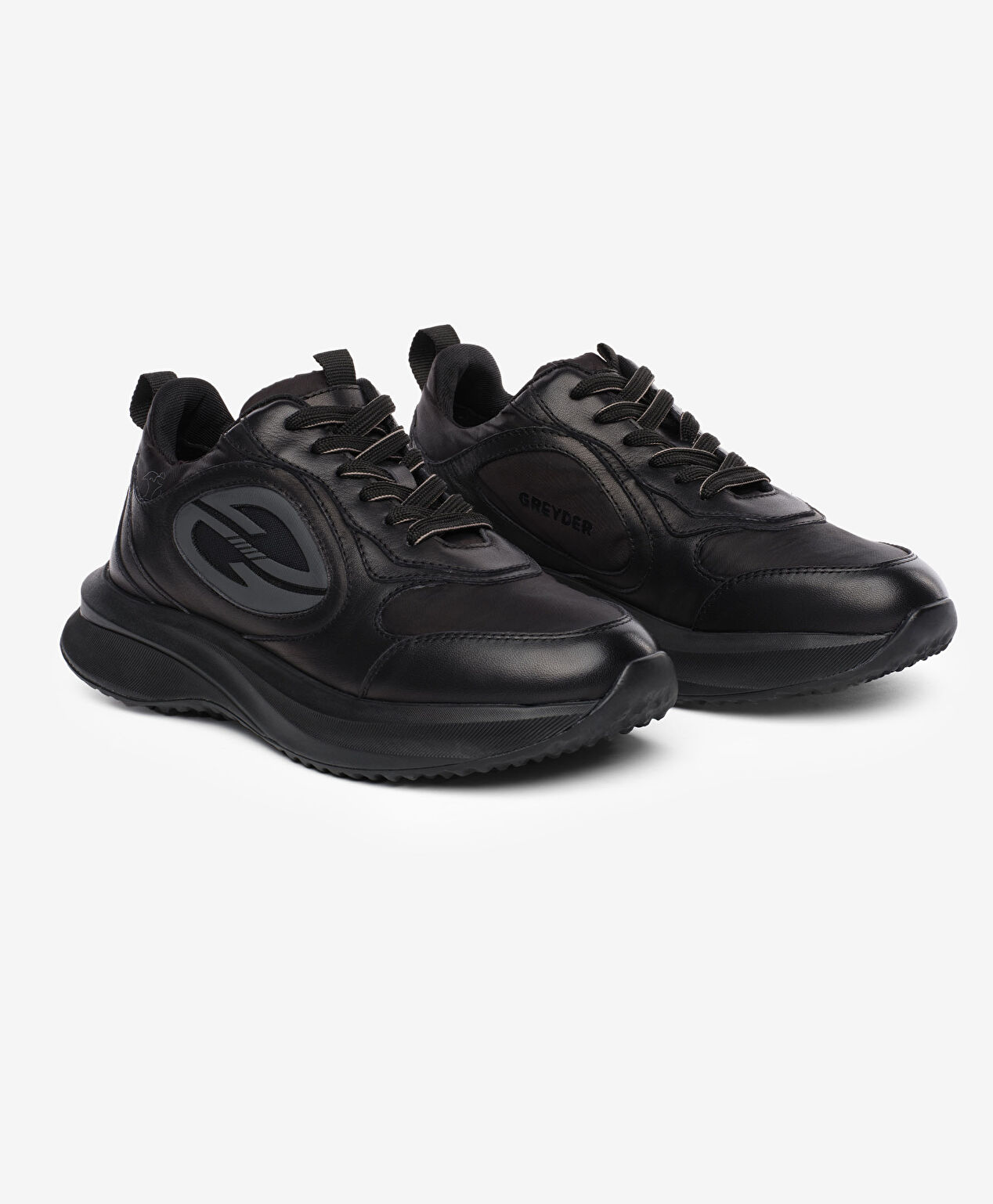 Erkek Siyah Hakiki Deri Spor Ayakkabı - 3