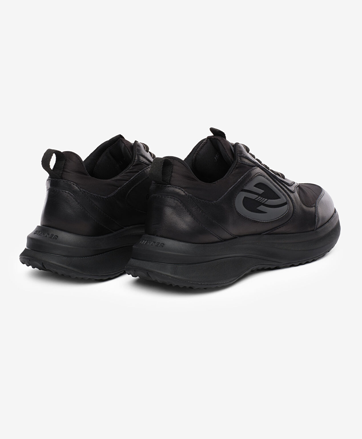 Erkek Siyah Hakiki Deri Spor Ayakkabı - 4