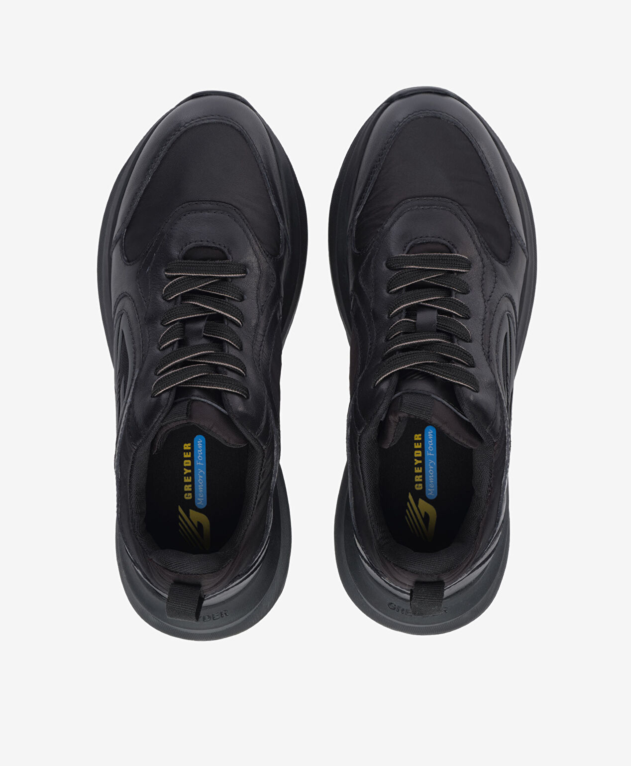 Erkek Siyah Hakiki Deri Spor Ayakkabı - 5