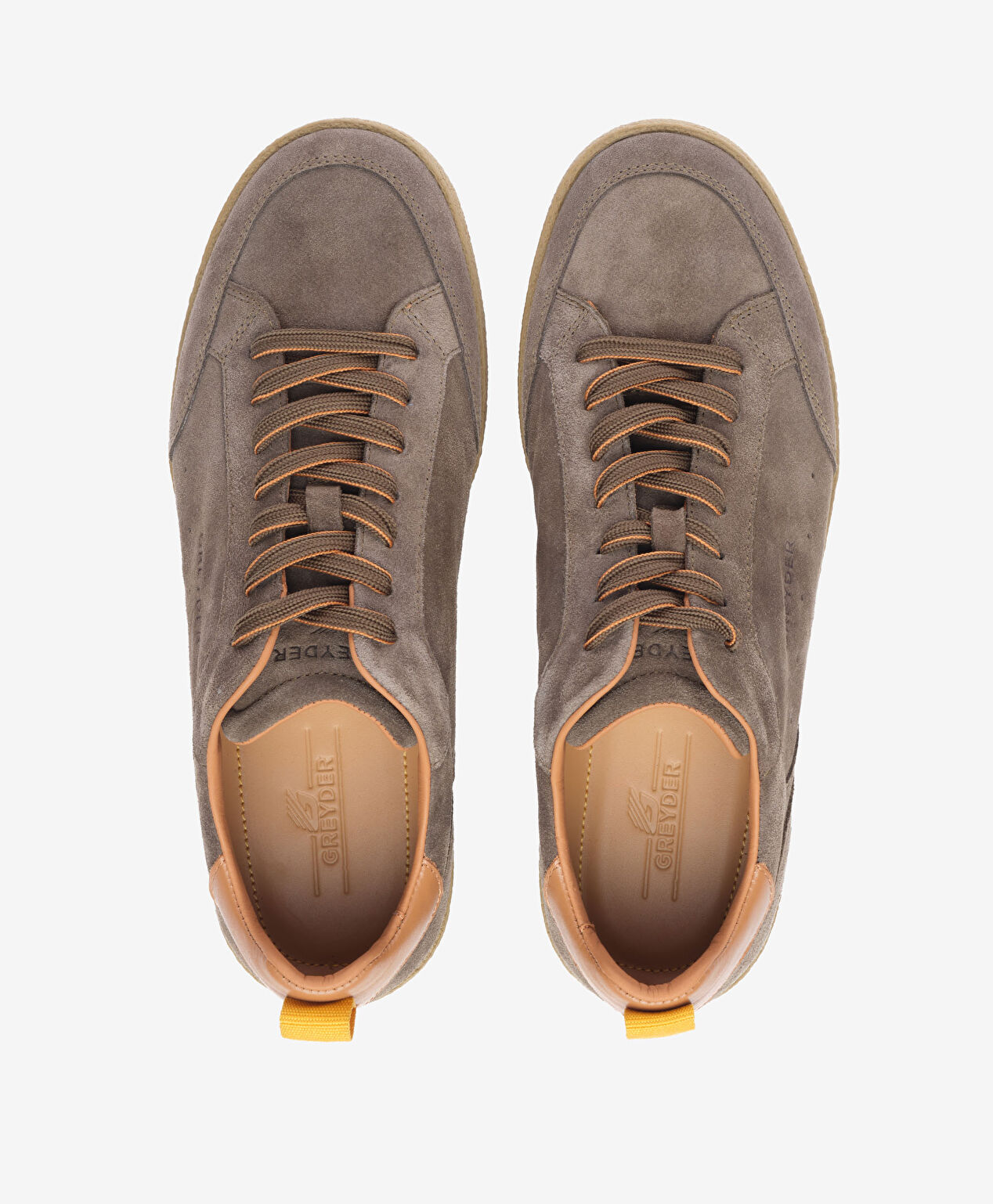 Erkek Haki Hakiki Deri Sneaker Ayakkabı - 5