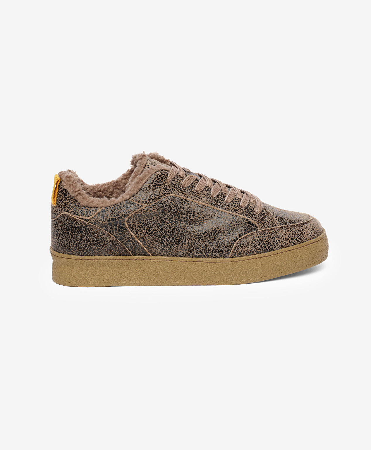 Erkek Siyah Ekru Hakiki Deri Sneaker Ayakkabı - 1
