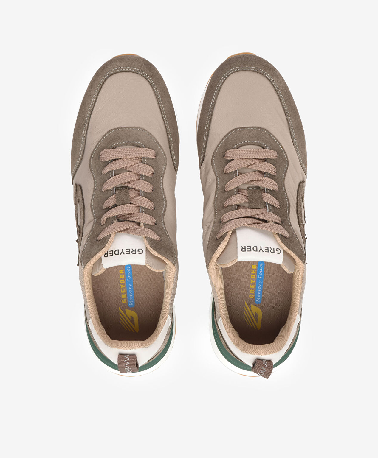 Erkek Haki Hakiki Deri Spor Ayakkabı - 5