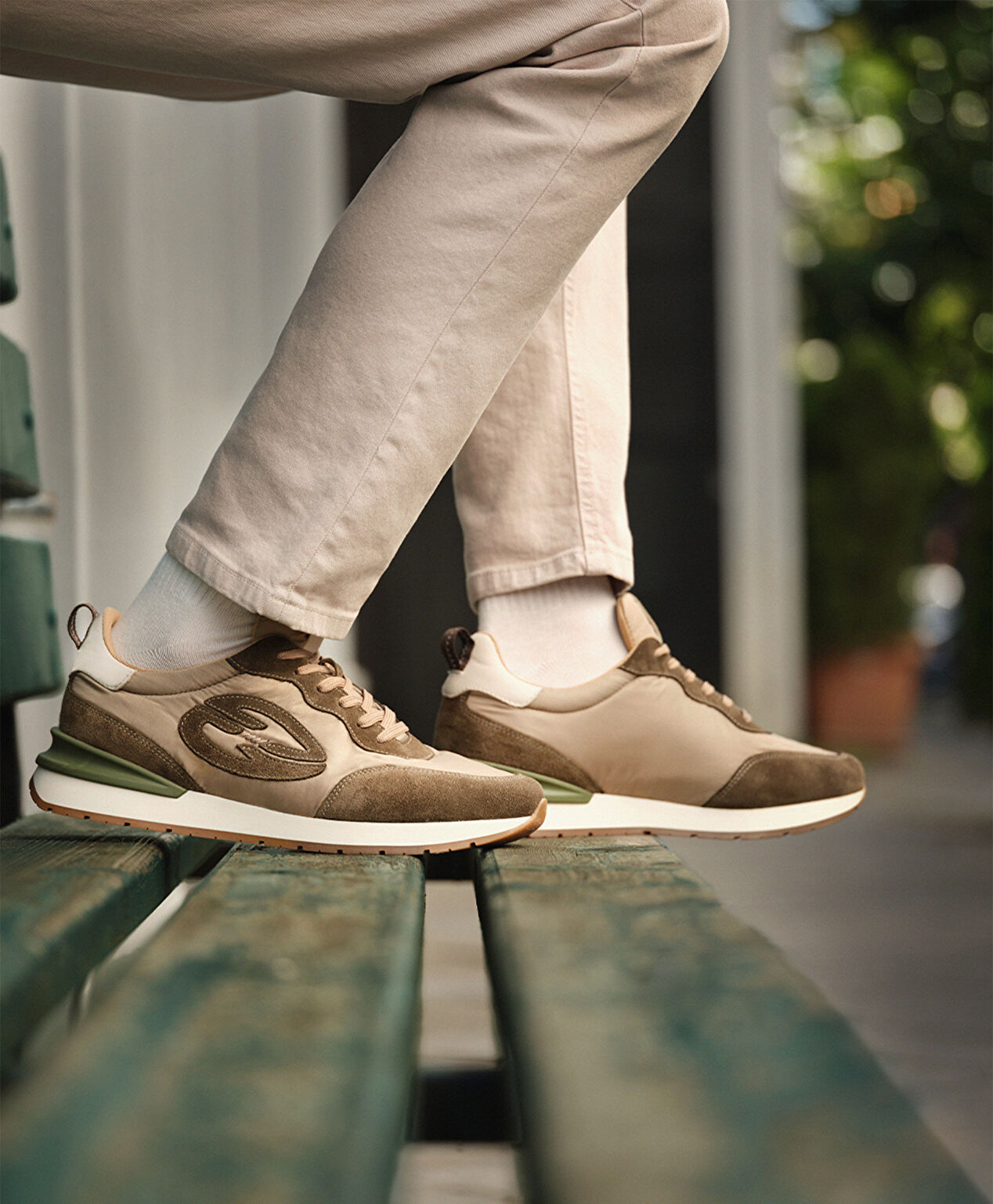 Erkek Haki Hakiki Deri Spor Ayakkabı - 8