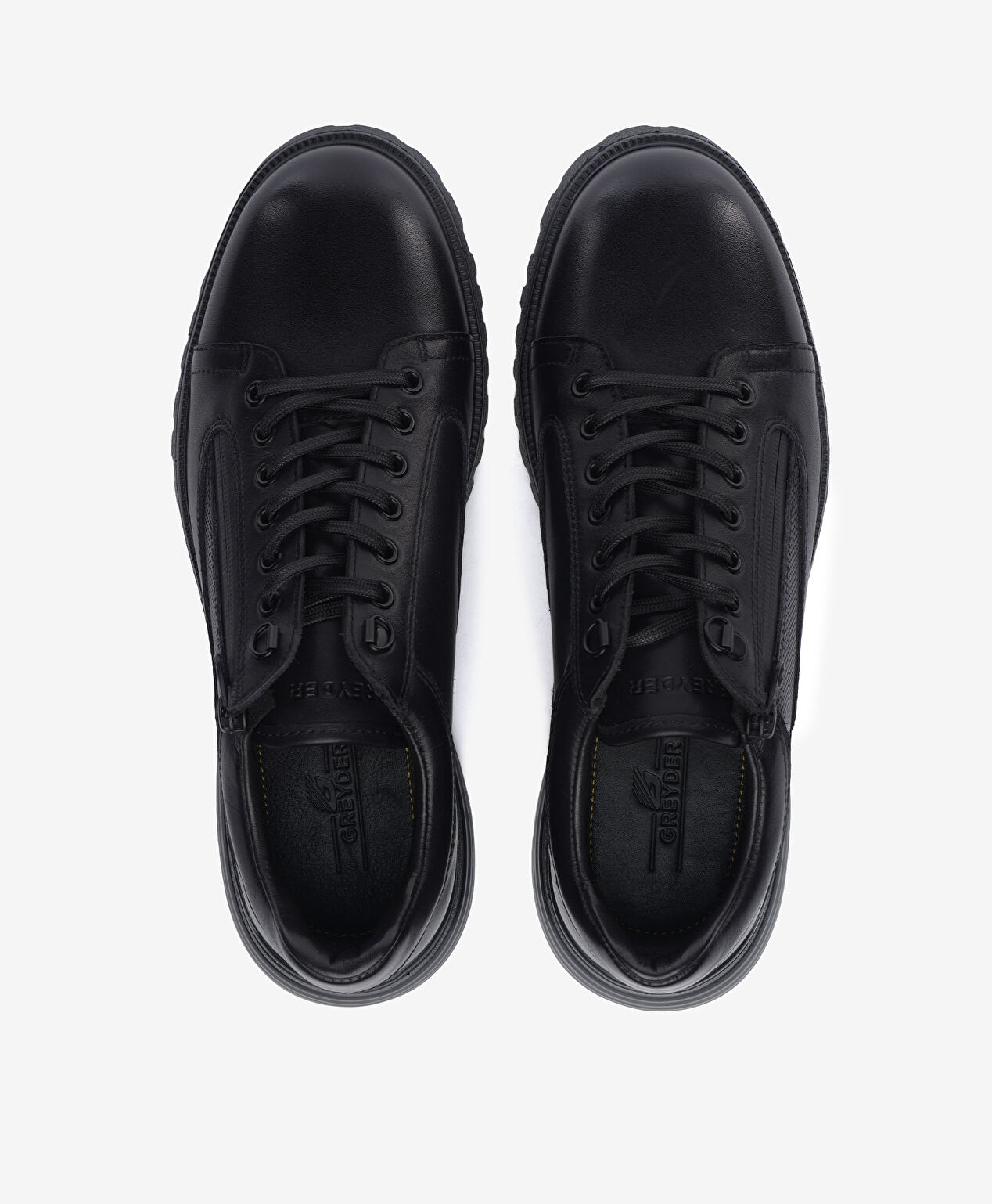 Erkek Siyah Hakiki Deri Ayakkabı - 5