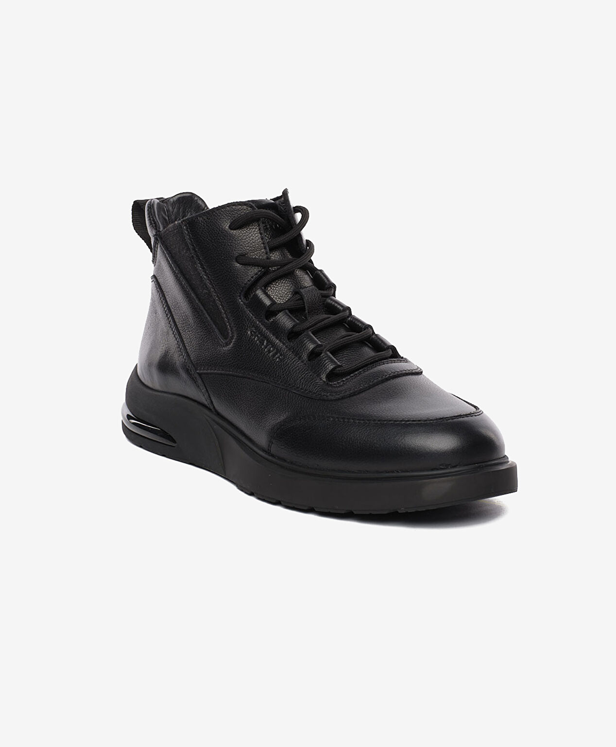 Erkek Siyah Hakiki Deri Sneaker Bot - 2