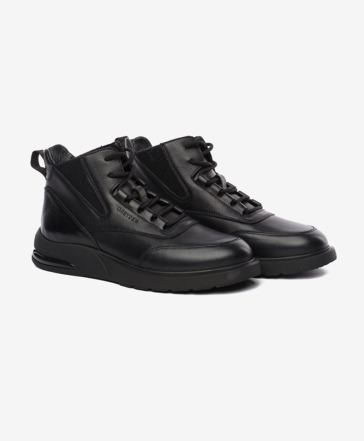 Erkek Siyah Hakiki Deri Sneaker Bot - 3