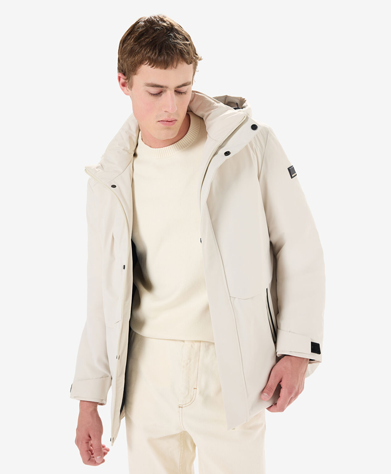 Erkek Ekru Mont - 7