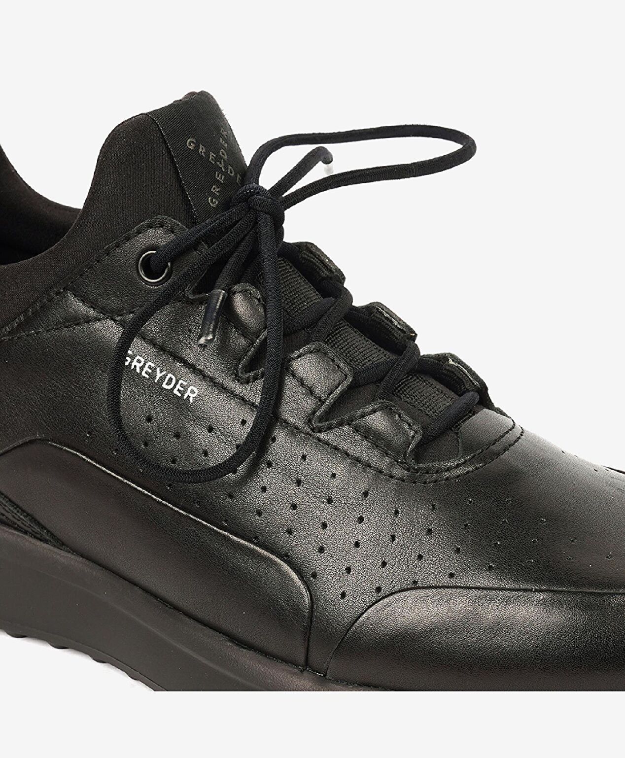 Erkek Siyah Hakiki Deri Ayakkabı - 5