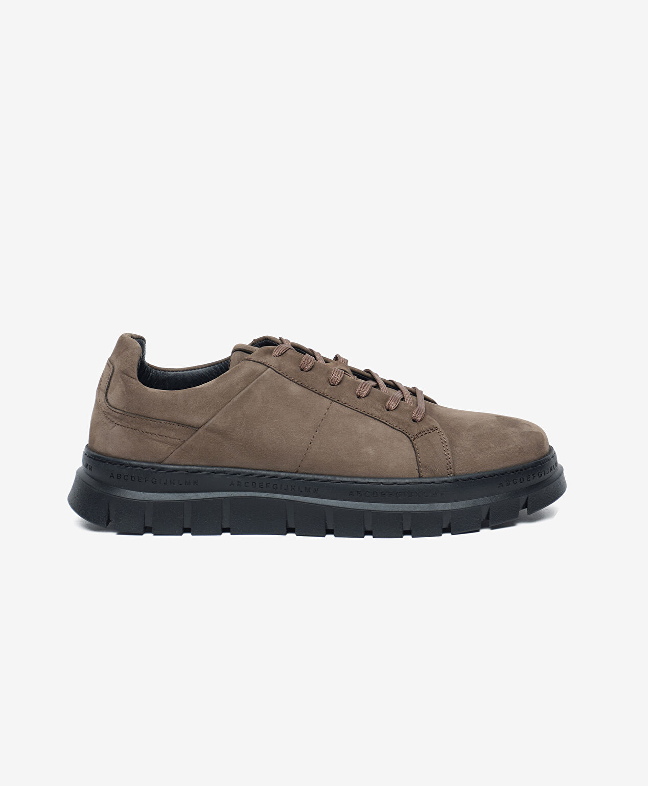 Erkek Duman Hakiki Deri Sneaker Ayakkabı - 1