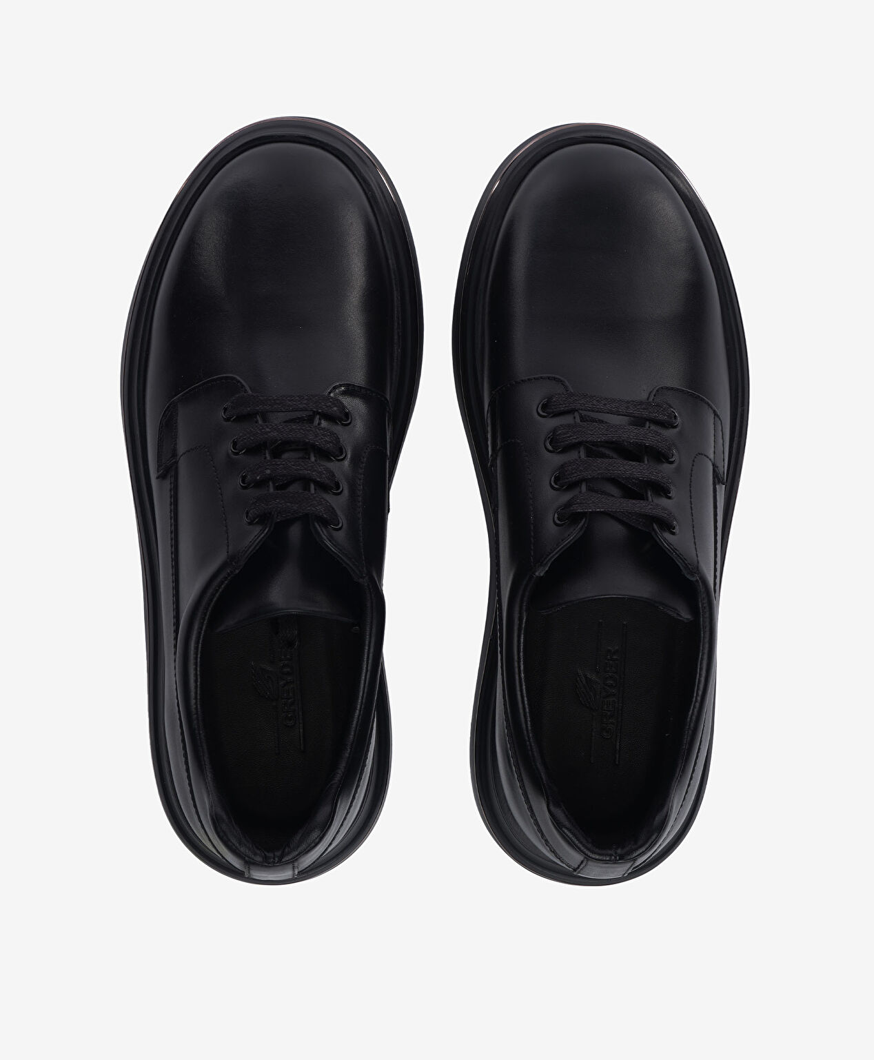 Erkek Siyah Hakiki Deri Oxford Ayakkabı - 5