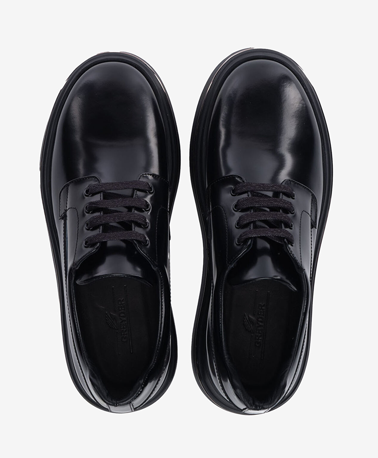 Erkek Siyah Hakiki Deri Oxford Ayakkabı - 5