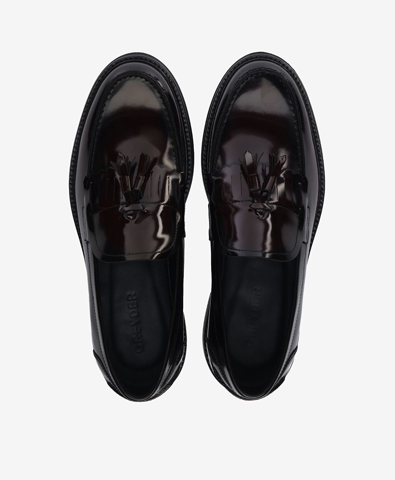 Erkek Bordo Hakiki Deri Loafer Ayakkabı - 4