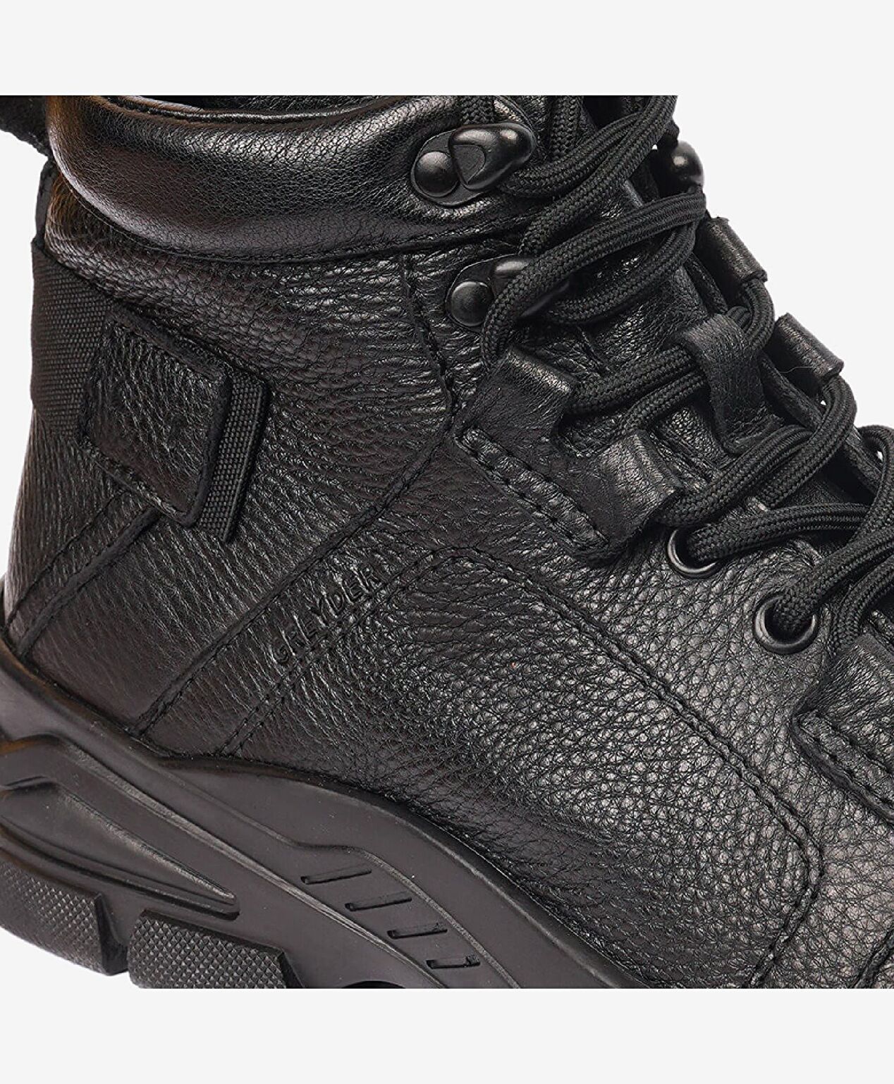 Erkek Siyah Hakiki Deri Bot - 5