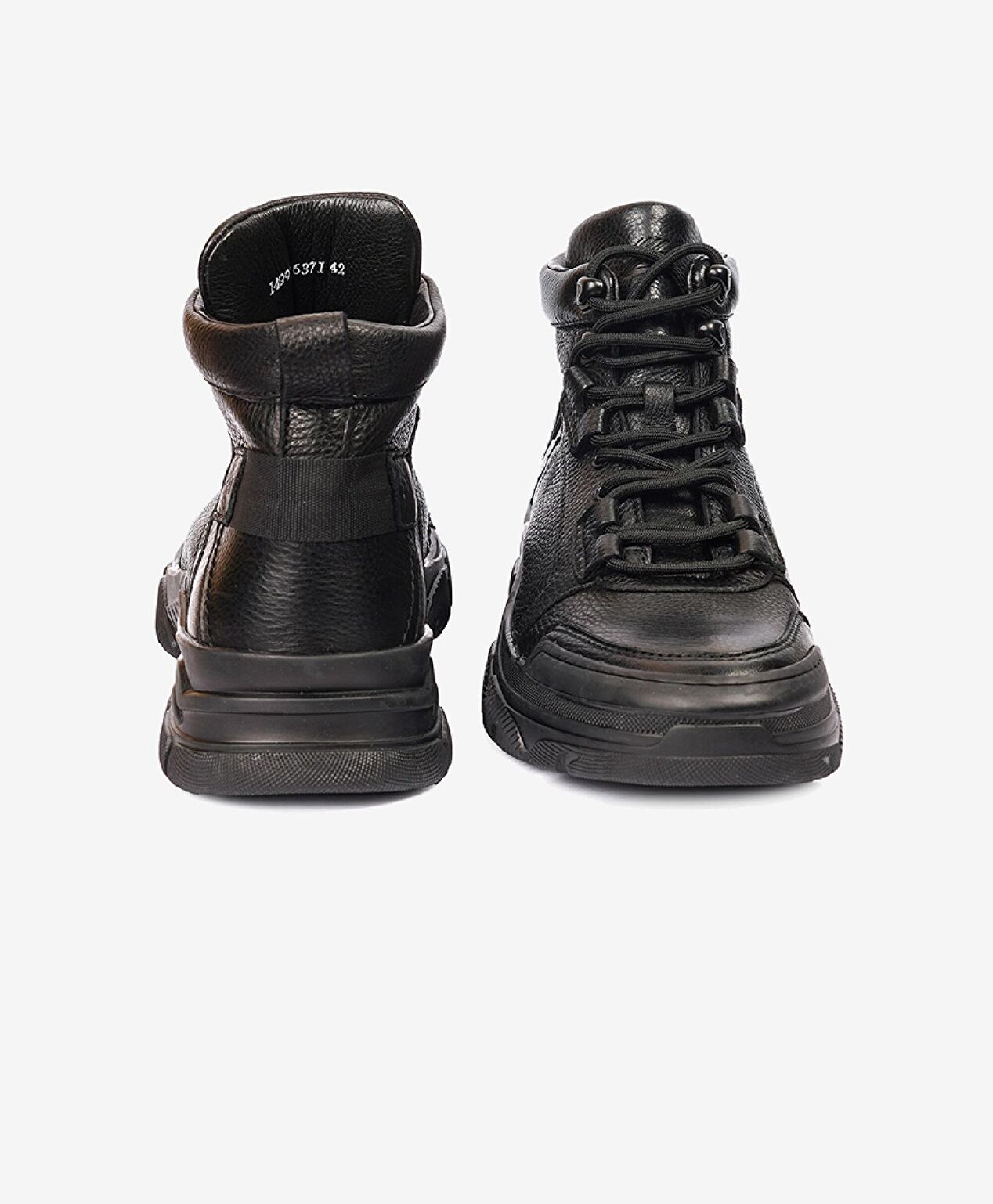 Erkek Siyah Hakiki Deri Bot - 7