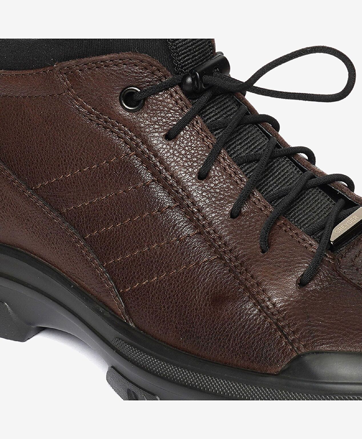 Erkek Kahverengi Hakiki Deri Bot - 5