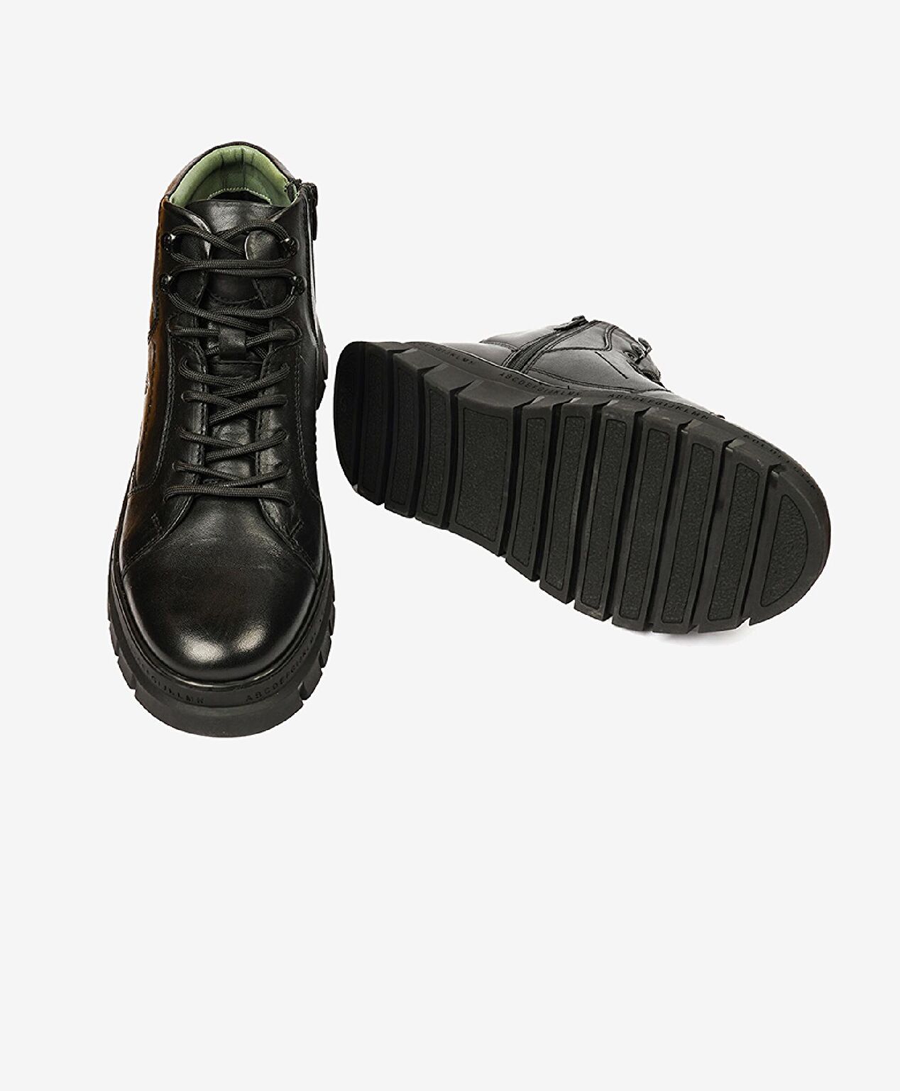 Erkek Siyah Hakiki Deri Bot - 6